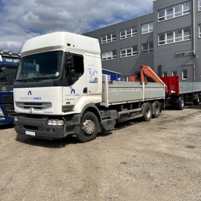 Renault Premium - valník s hydraulickou rukou + vlek